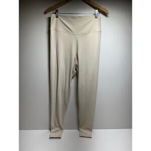 Victoria’s Secret Pink Leggings Sz XL Ivory High Waist Full Length Activewear